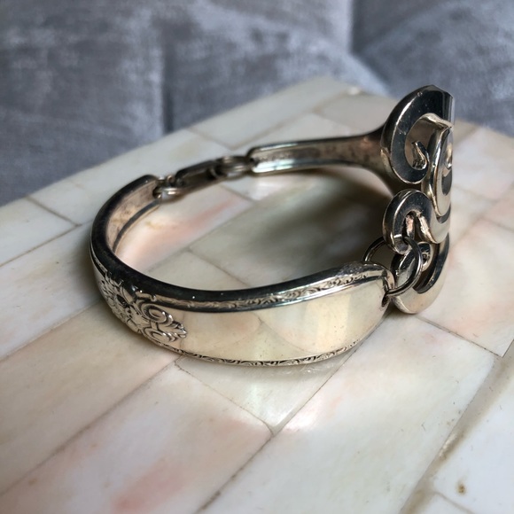 ❌SOLD❌Silver Cuff Bracelet | Fashioned Silverware - Picture 5 of 8